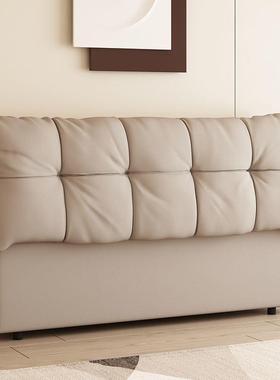 202新5款床头软包背靠全实木一体落TML可地定制床头背板软包