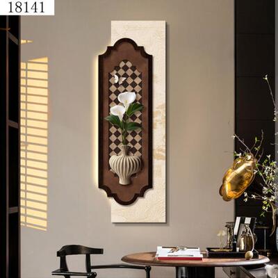 中风入户玄古关装饰画带灯走TOE法式背复古客厅景挂画廊过道壁画