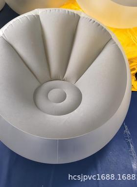 亚马逊热销充单气发光沙发P人E植绒LD彩ZOF色充气凳白色VC懒人躺