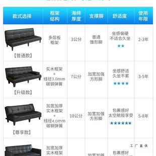 办皮公室沙发可躺可睡叠沙发床简折约现代店面用接小待985型三人