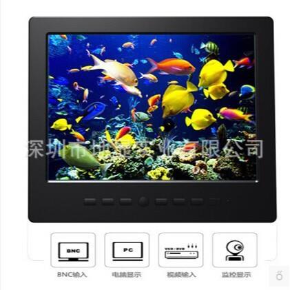 8寸监控VGA显示器BNC监IZC视器7LED小车载显口示屏幕AVVGA接清显
