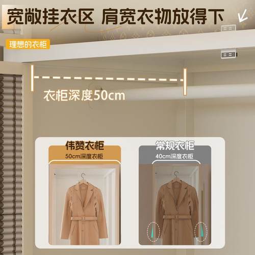 衣柜家用卧室易组TWA收装钢制出简租房用结实耐用金衣橱属铁皮纳