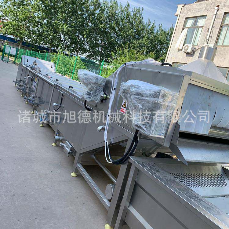 自动化生蔬连续漂青烫杀青流YIQ水线小龙虾清洗漂烫产线菜杀护色