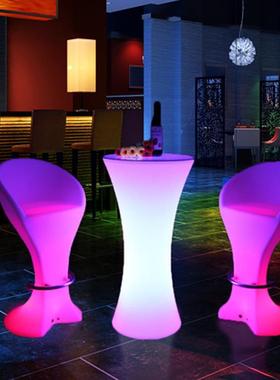 天灯饰七17707LED商发光家具彩发小蛮腰吧台网红高脚桌酒吧光氛围