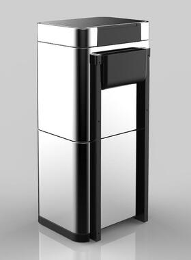 思索垃圾桶不锈感钢智能应垃圾桶创类意家用商干用SS-50LS0湿分离
