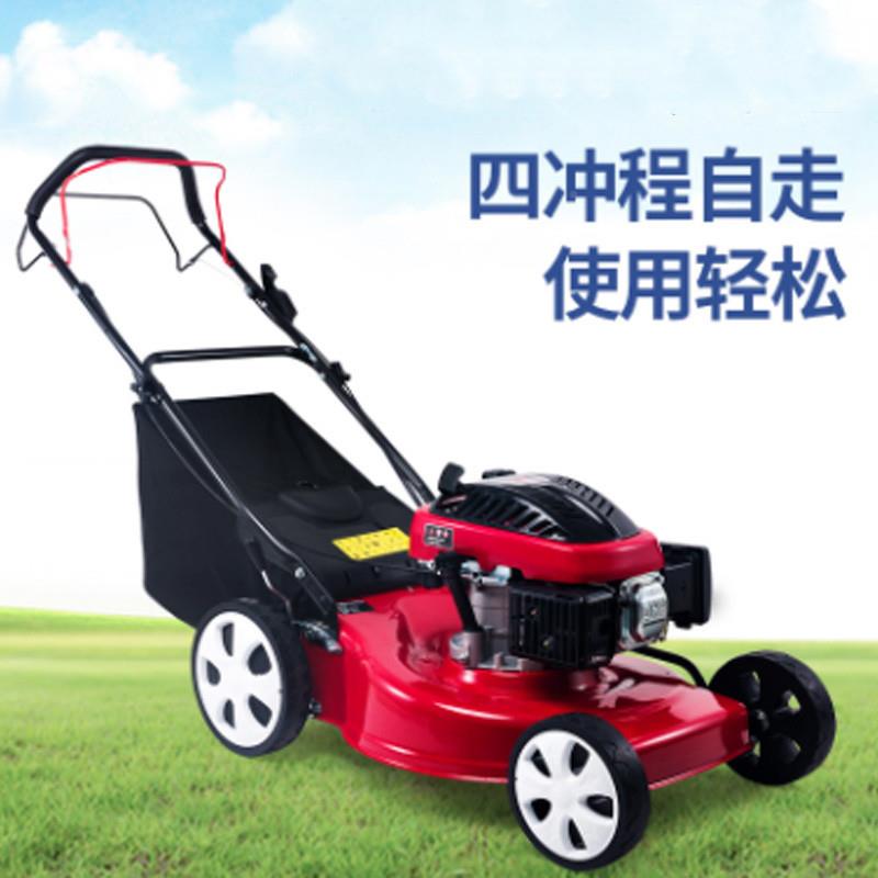 推车式手割草汽油机无品牌/四动力6hp草坪修剪机推式自动式冲程除