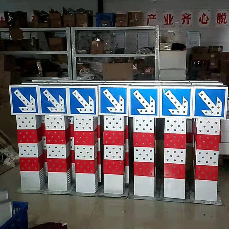 太阳能示柱L分ED发光交警通道牌柱导向无品牌/牌警示灯道口指示灯