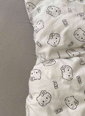 新款云感提花针织RKL双层纱套被件四套小清新田床园风三件套床单