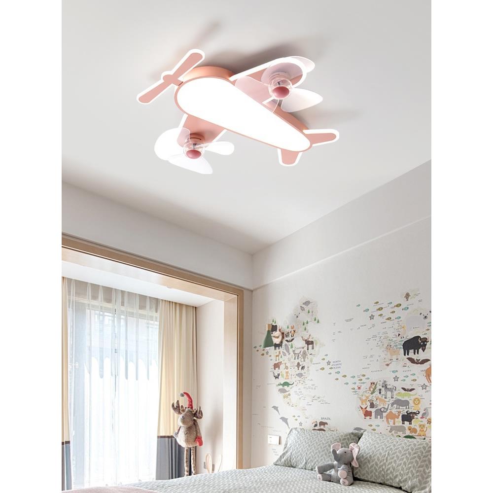 童房间飞扇机儿风20灯25年2025新款JCN家用卧室吸顶灯隐形吊扇灯