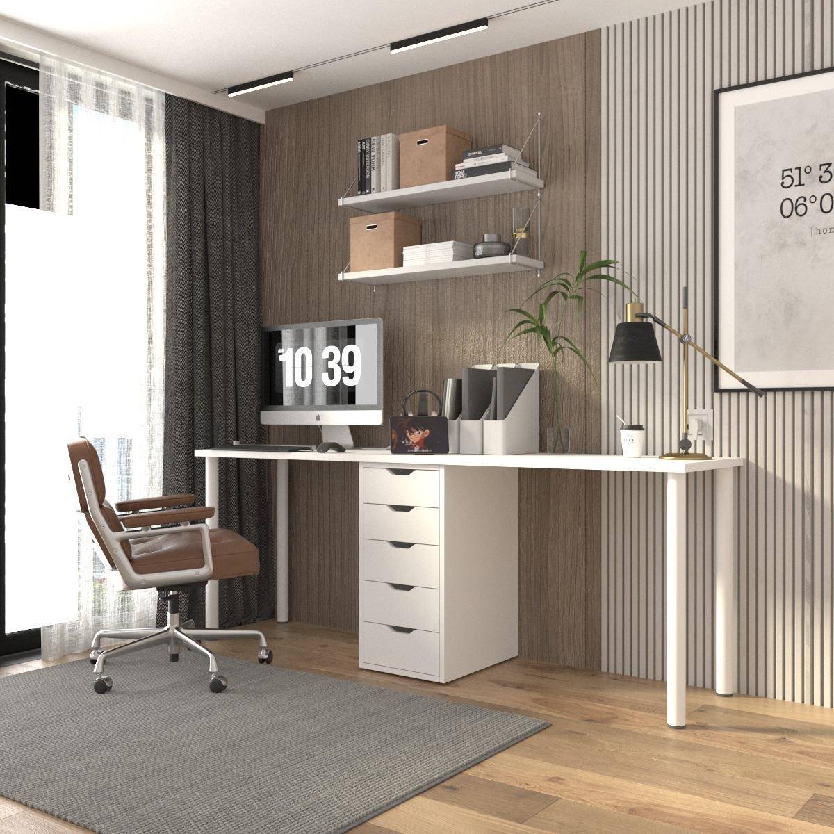 现柜代简约书柜桌五斗柜抽TUQ屉储物收纳卧室柜床尾