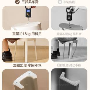 塑料凳子家用加厚子可叠圆放凳结实耐用椅高餐WET桌板凳风车胶凳