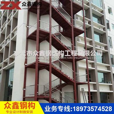 厂家定 做 室外搭建钢结构楼梯加 工全钢结构楼梯 牢固钢结构楼梯