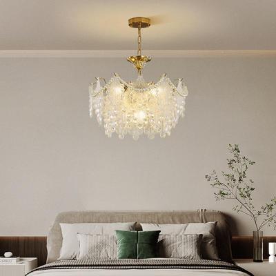 轻6472奢水晶灯客水晶灯吊厅灯餐吊厅灯饰现代简约大气卧室水晶吊