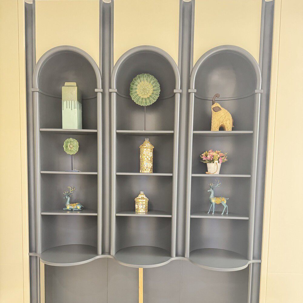 法式中古风多层实木烤漆玄关柜多功能展示柜进门入户客厅家具柜子