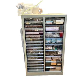 文具收纳柜抽式储物文件柜钢笔UKE铅笔屉柜平底多层美甲收纳柜