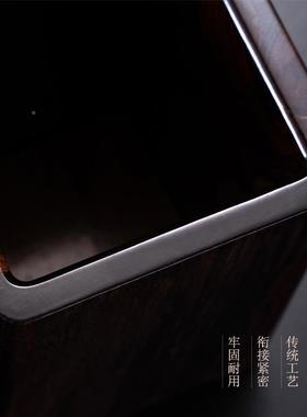 中式实木笔YJL筒笔办公室摆桌面件老板创意纳盒简约现收代书桌收
