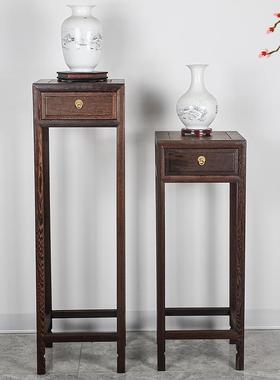 实木花THZ几中客中厅木质式景架新式置物架花盆架鸡翅盆木花架