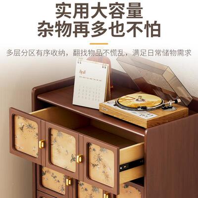 复中式香云纱斗柜UAC木古客厅餐边柜厨房储柜中古置物物柜实靠墙