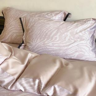 轻奢天丝绒四TIS棉件套棉数码印花被套全棉床单柔软裸睡纯床上用