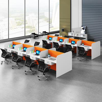 现代简约办公工脑桌椅组APR办公室职员屏风合卡位员电桌子家具厂