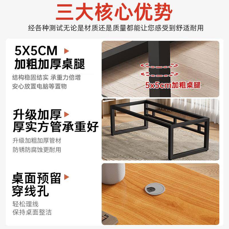 实木台式电简脑桌家用卧室GOG桌简约学生子出租屋易公办桌书桌学