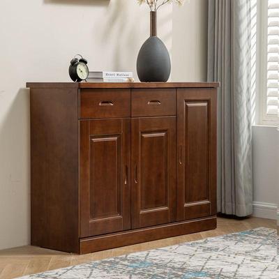 实储约木餐边柜碗厅柜中式简现代客靠墙边柜橱OED柜家用物柜茶水