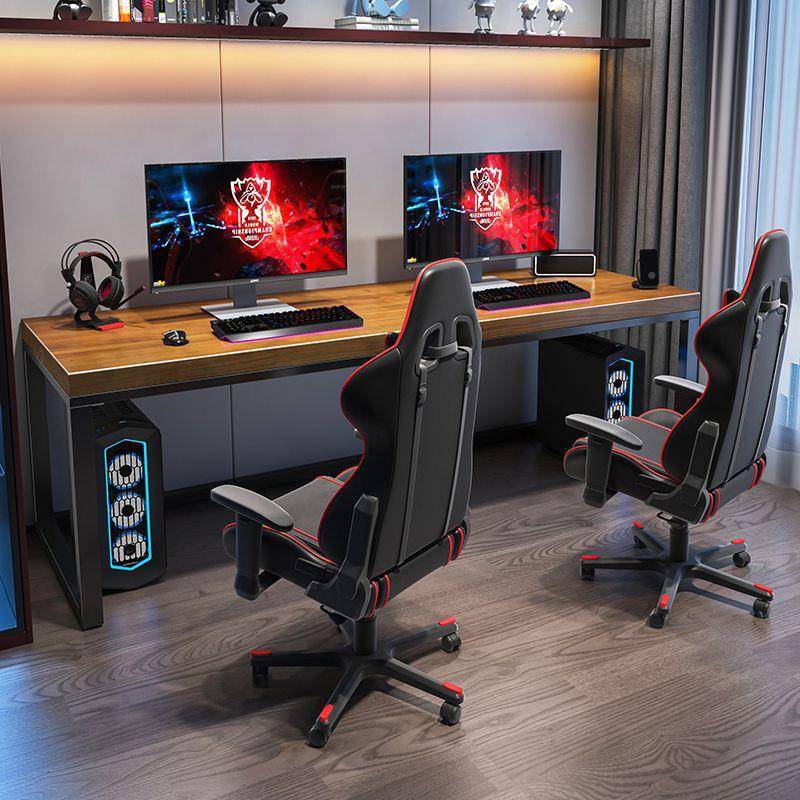 实木电脑台式书桌现工代简约办公桌作宿台家ZZV桌用卧室学习舍电