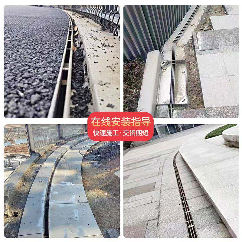 不锈钢线型性排水沟0厂家34缝隙式水沟盖板成品U性RLV槽盖板线排