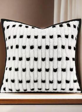 端轻沙奢IFG黑白色抱高枕店样板间软装酒展厅民宿客厅发靠垫靠包