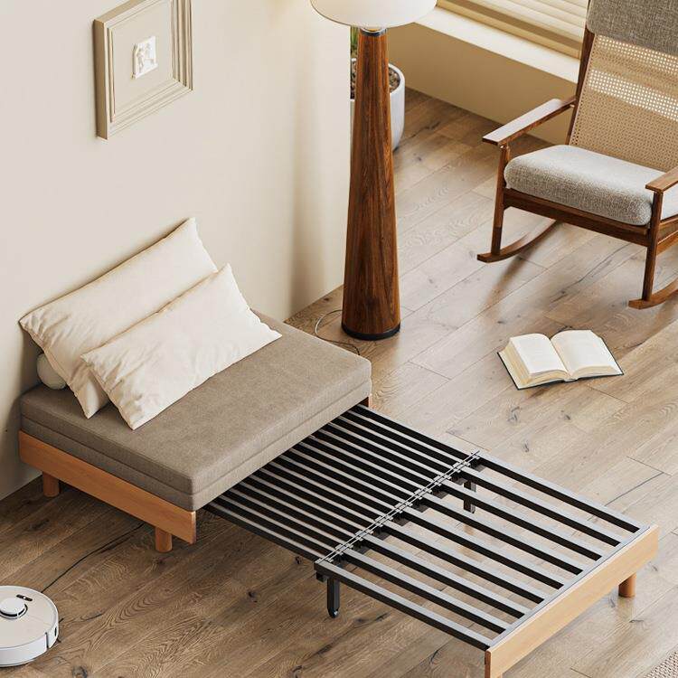 实木EBH沙发床伸用小户型可两折叠单人经济型推拉坐卧多功能缩双