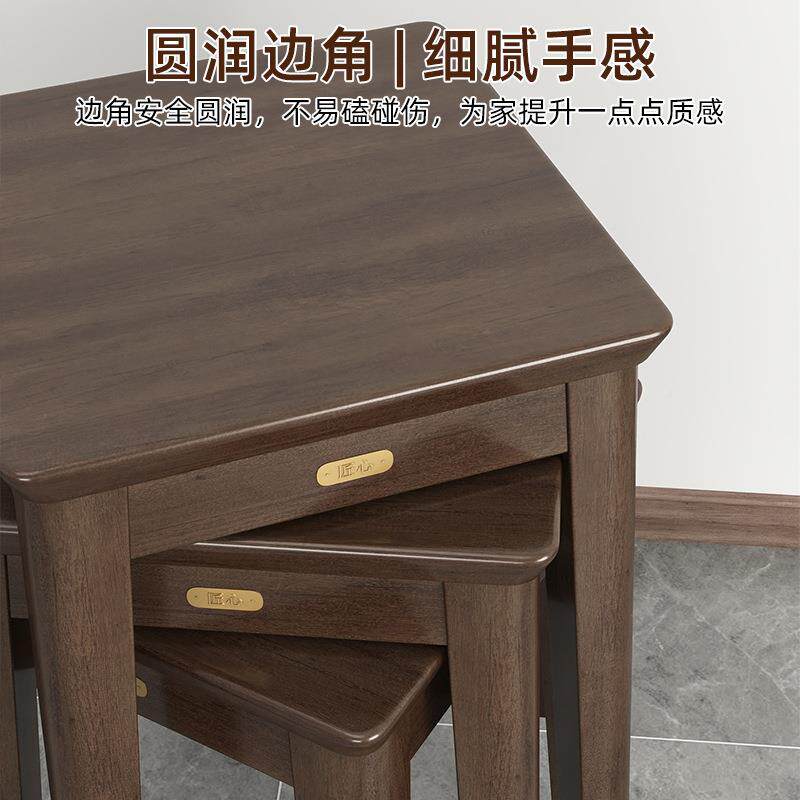 櫈子椅子家实木高凳凳餐板桌凳子方凳圆凳QTJX01可叠用放长登木质