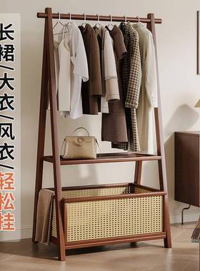 子衣架落地卧室家用挂架衣SZE架非实木次净衣帽架简易中古衣服置