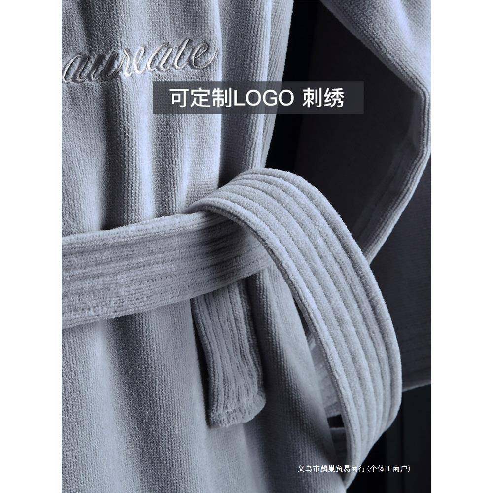 纯棉酒浴店袍吸水速薄款衣洗完澡ZDE穿的睡浴袍女可穿式浴巾干男