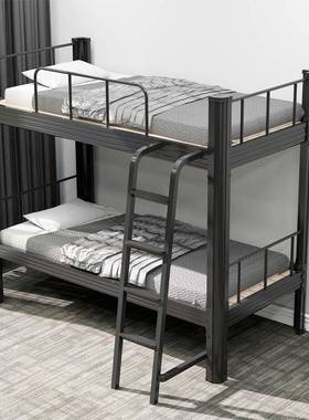 落地爬梯寓床钢制架床加厚ZVS双层床学生宿公舍员工低铁床上下高