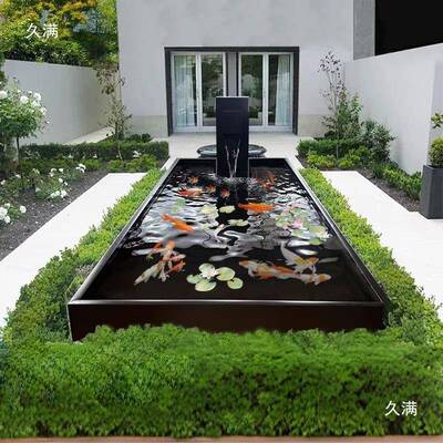 不锈循环流水钢造景涌PEB庭院水瀑布鱼池别墅金属泉喷泉景观摆件