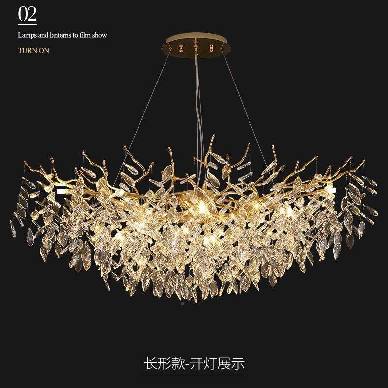 法式轻奢水晶华599灯简约客厅大气吊灯复式式楼吊美卧室豪树枝枝,家装灯饰光源,智能吊灯,淘宝优惠券,粉丝福利购,淘宝优惠卷
