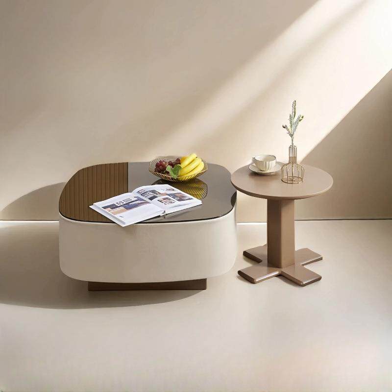 意小式轻款奢岩板奶油YMC几现代极简客厅家用户型组合茶几新边网