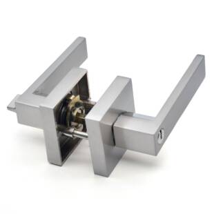 见描述室内门锁合金把手锁方房间木执手锁简约重型铝门美式 三杆形