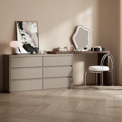 实木梳代台斗柜一体简约化妆台收纳柜小户妆型卧62307315室现化妆