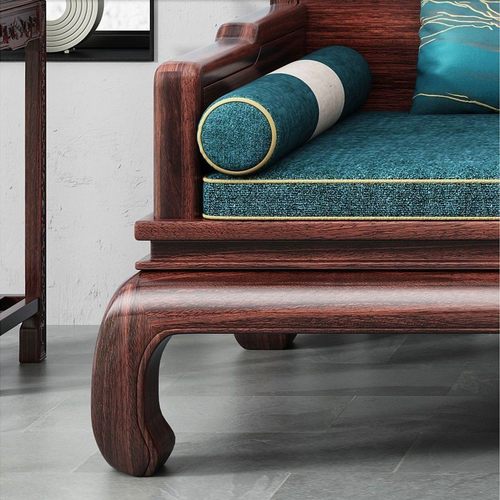 新中式实木罗汉床乌金木沙发炕几沙发组合客厅别墅高端轻奢家具