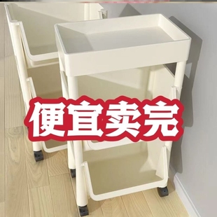 移动书架置物架落地多层带轮客厅卧室宿舍儿童小书柜小推车收纳架
