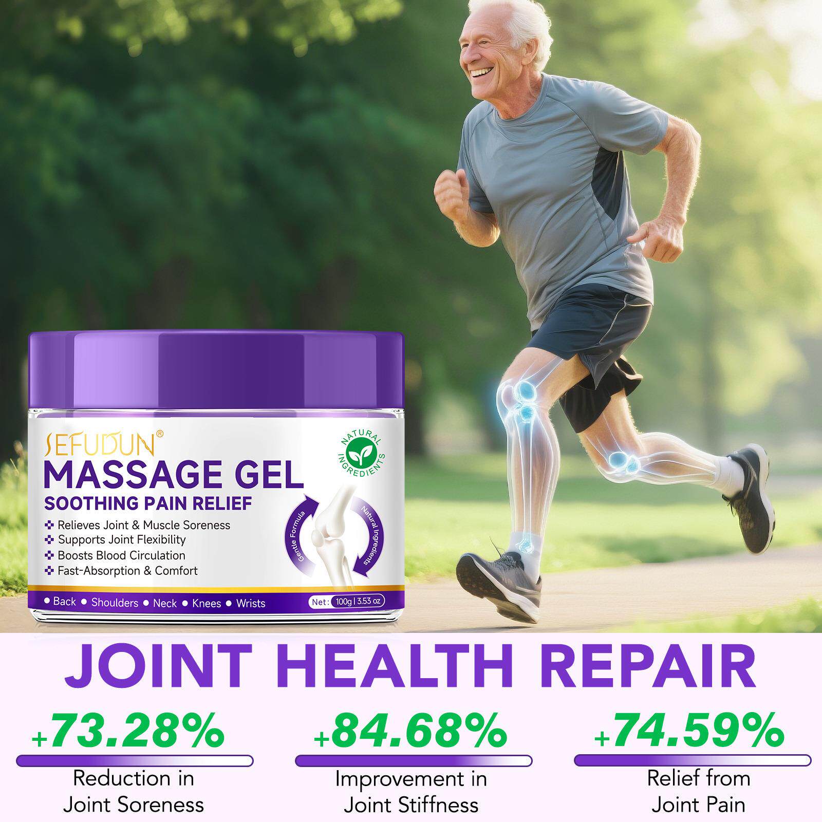 Joint massage nursing gel improves and relieves joint pain