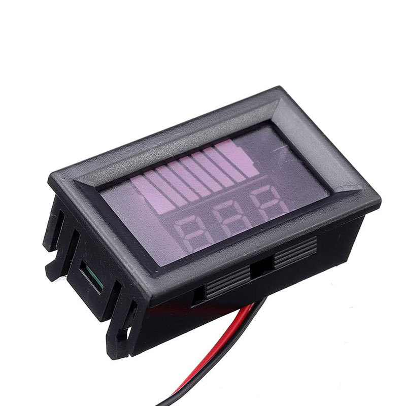 防水电量表 电动车电量显示器 电瓶电压电量仪表锂电池数字指示器