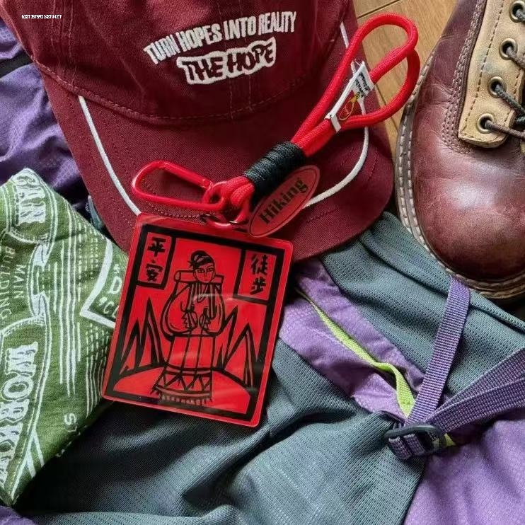 【甲马挂件】双面图案挂件钥匙扣山神保佑雪山娘娘自行车攀岩挂