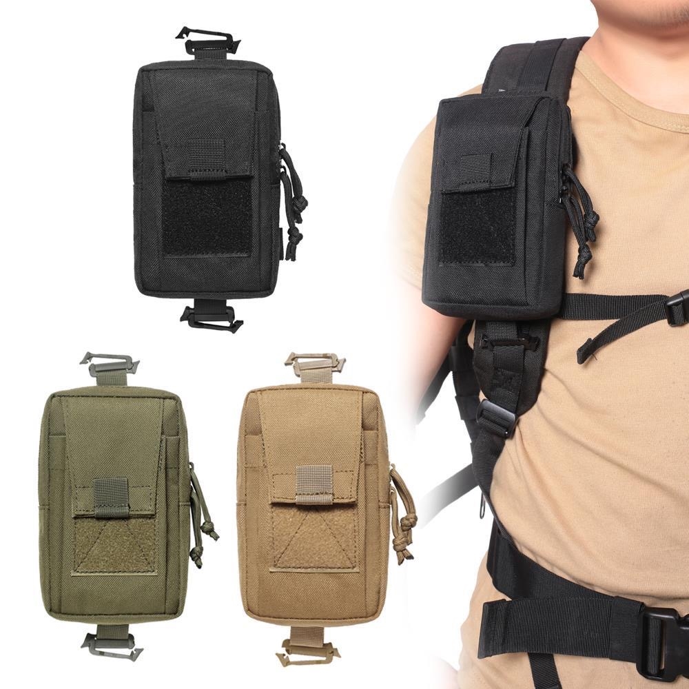 通用户外4.7-6.8寸手机包前置双肩包肩带挂包挂腰登山旅游附件包