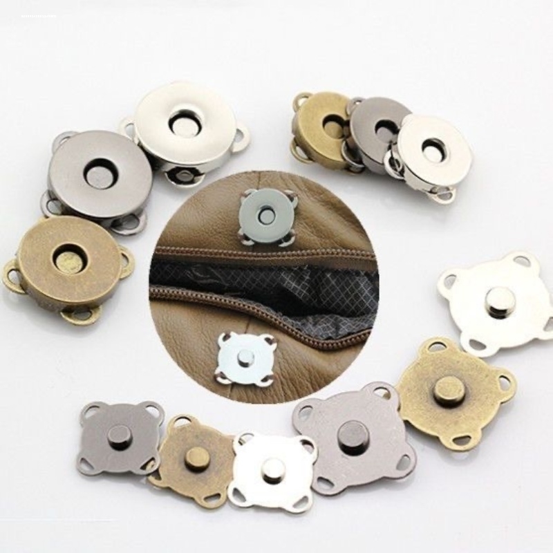 包邮超强磁铁四合纽扣吸铁扣箱包配件磁性双帽撞钉强磁隐形暗钮扣