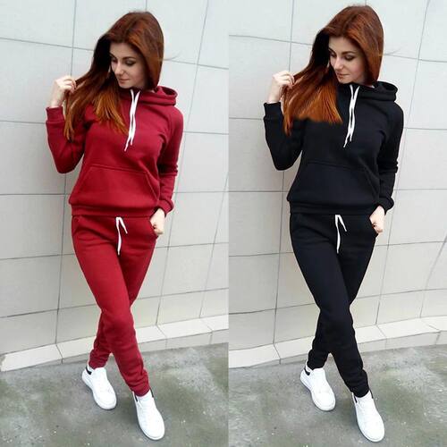 Two piece set of hoodie drawsting pant抓绒卫衣系绳长裤两件套