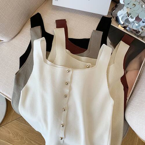 方领马甲打底上衣背心Square collar vest, bottom jacket, vest