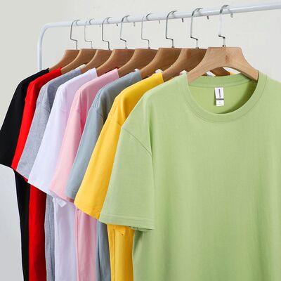 Solid color slim fit short sleeved shirt man 纯色圆领修身T恤