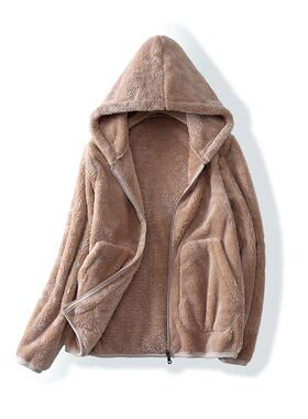 Long sleeved fleece warm jacket for women 长袖加绒保暖外套女